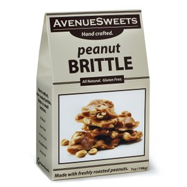 AvenueSweets - Handcrafted Old Fashioned Nut Brittle - 7 oz Box - Peanut