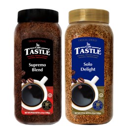 Café Tastlé Supremo Blend & Solo Delight 6.35 Ounce Instant Coffee Variety Pack of 2