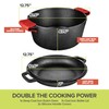 Modern Innovations 3-in-1 Dutch Oven & Skillet Combo, Preseasoned Cast