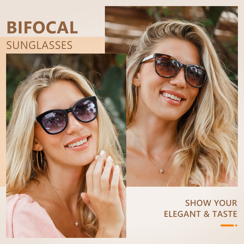 EASY READ-Gafas de sol de lectura bifocales para mujer, lectores
