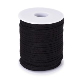 Cordones de cuero sintético de gamuza de 49.21 yardas, 2.5 x 1.2 mm, cordón de gamuza sintética, hilo de cuentas para manualidades, borlas, collar, pulsera, aretes, atrapasueños, arte y manualidades