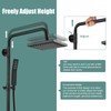 Heyalan Matte Black Exposed Shower System 2 Functional Bathroom Shower