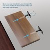 Antrader Set of 4 Floating Shelf Brackets, 4-Inch(Deep) Concealed Blind