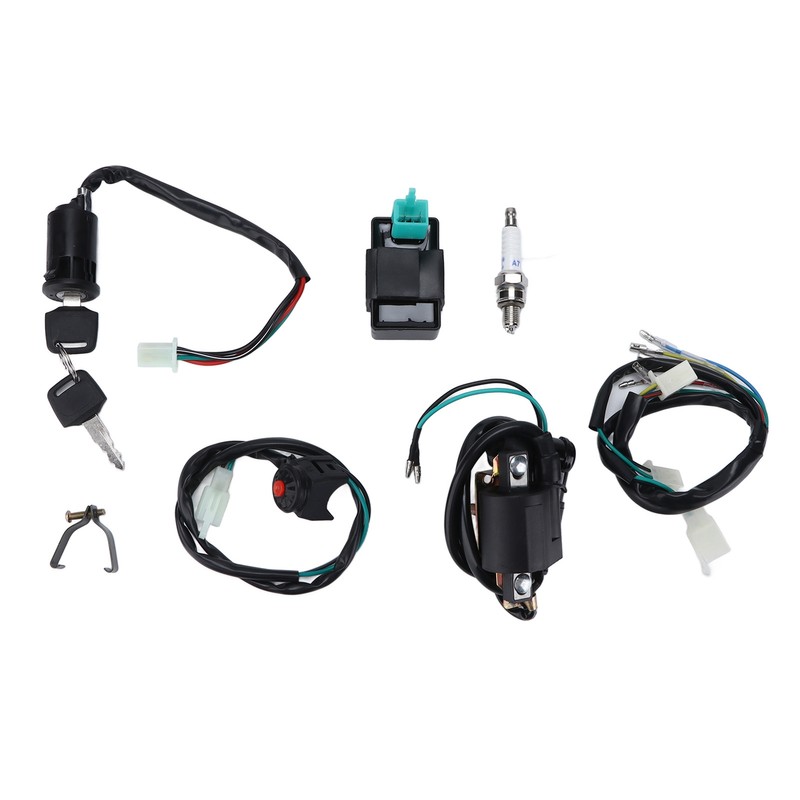 Kill Switch Ignition Coil CDI Spark Plug Wiring Harness Kit