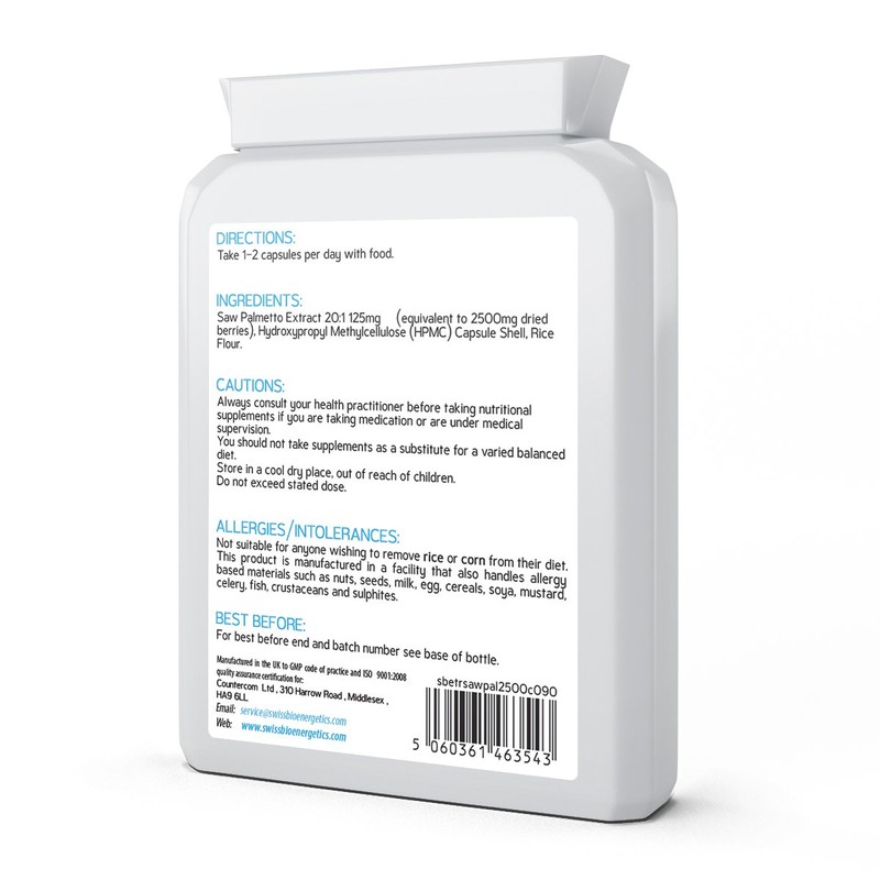 Pure Wild Saw Palmetto 2500mg 90 Capsules – Exclusively Produced