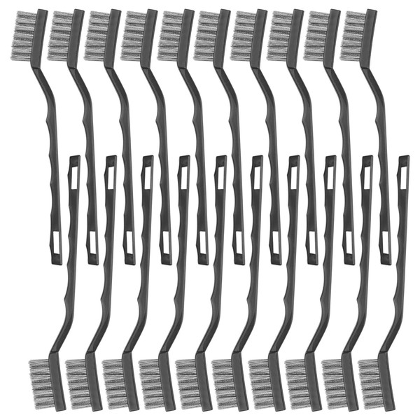 AOKLIT 20 Pcs Stainless Steel Wire Brush,for Cleaning Welding Slag