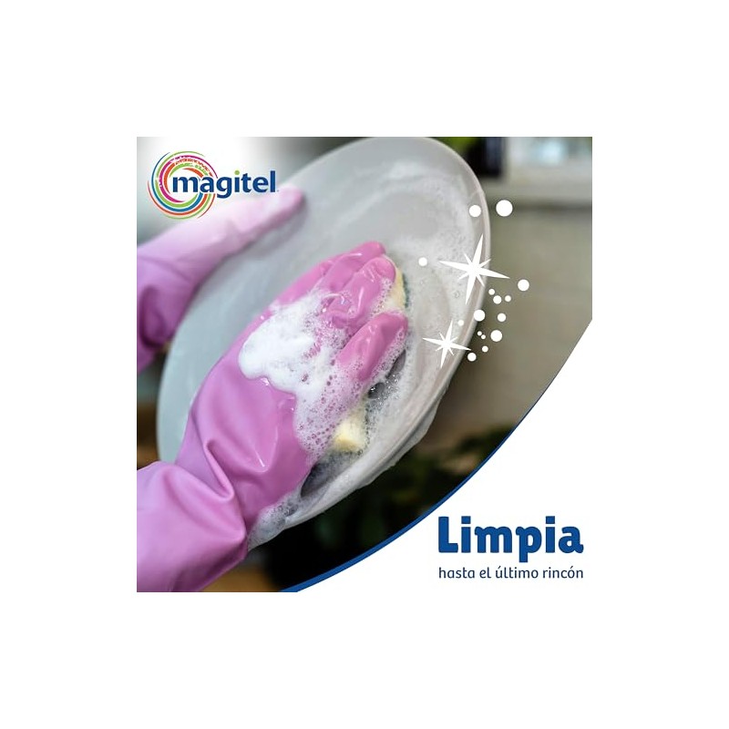Magitel Esponja Grande Doble Uso: Fibra Ideal para Limpieza Diaria,