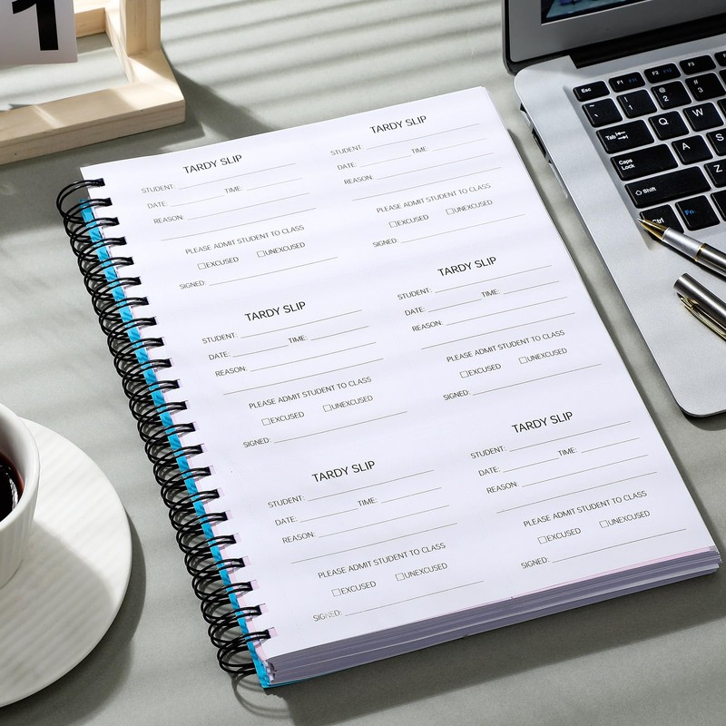 Dunzoom 1 Pack Tardy Slip Book with Carbonless Duplicates 3.5