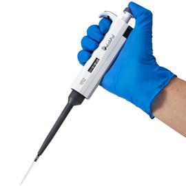 eLabPal 0.5-10μl Adjustable Volume Pipette, Lab Single Channel Micropipette, 10μl High Precision Pipettor Autoclavable