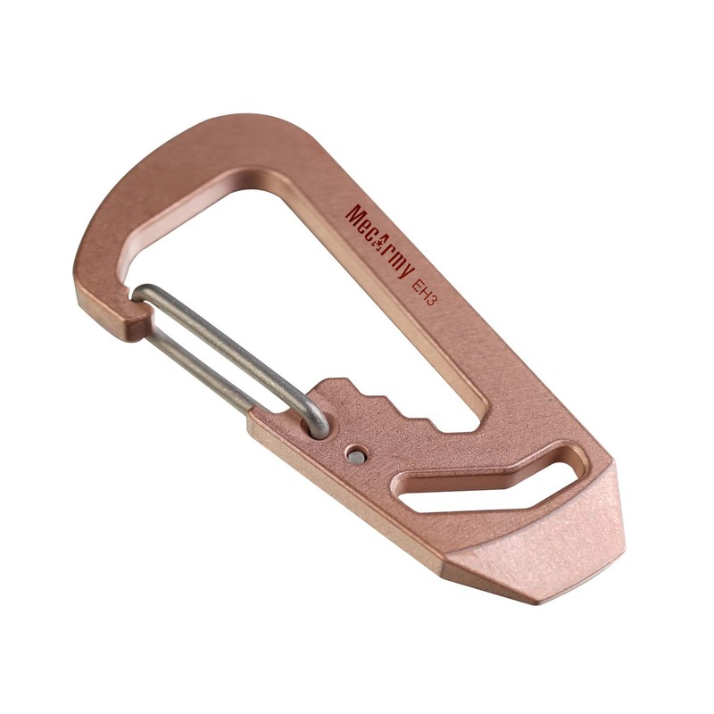 MecArmy EH3 Titanium/Copper Anti Lost EDC Keychain Carabiner, Multi Tool