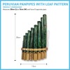 PERUVIAN PANPIPES FEATURING LEAF PATTERN 20cm x 12cm | 8