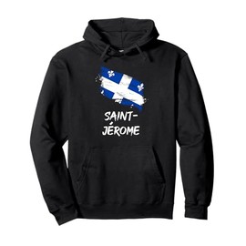 Saint-Jerome Quebec Canada Splatter Flag Trip Vacation Pullover Hoodie