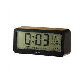 Ravel - Devon Contemporary Digital Light Sensor Alarm Clock - Black