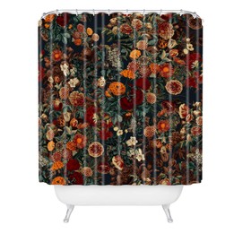 Society6 Burcu Korkmazyurek Exotic Garden - Night XXXI Shower Curtain, 72" x 69", Multi