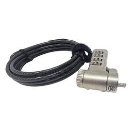 Sendt Black Universal Notebook Laptop Combination Lock Security Cable for Kensington Wedge Nano and Most Other Security Slots