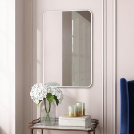 Tanmicoshomy White Bathroom Wall Mirror, Rectangular Vanity Mirror 20 x 30 Inches for Bedroom,Living Room or Entryway(20x30 inch, White)