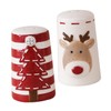 FUNOMOCYA 2pcs Ceramic Salt Pepper Christmas Style Spice Jars Salt