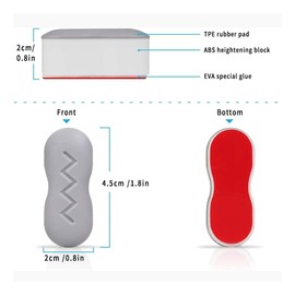 JTKREW Pack of 4 Toilet Seat Buffers, Toilet Seat Buffers, Toilet Seat Support Plugs, Ring Buffer for Home, Office, Hotel