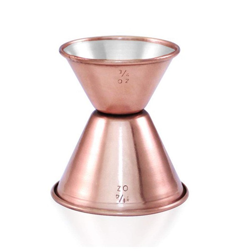 BarConic® Double Sided Jigger Copper Plated -.75oz. x 1.25oz.
