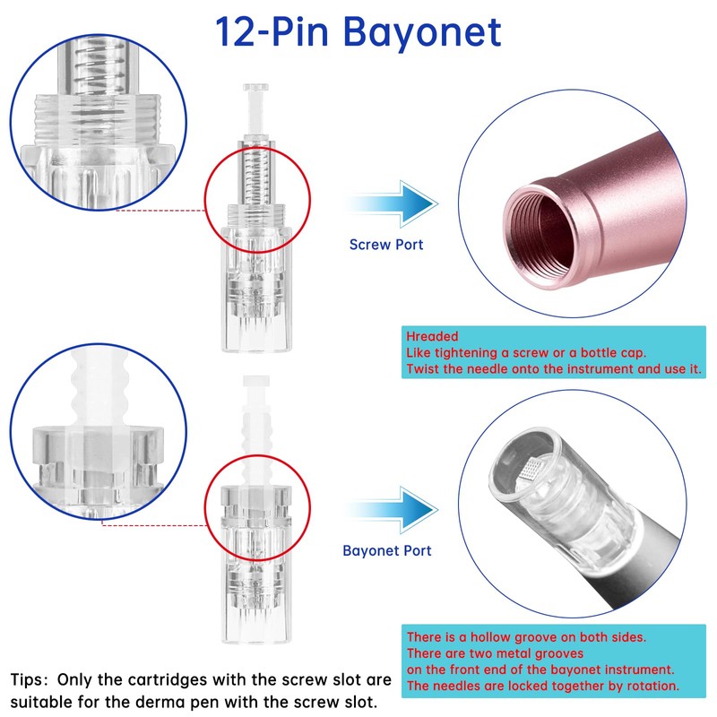 LOPHE 12 Pin Replacement Needles Cartridge, Pack of 12 Universal
