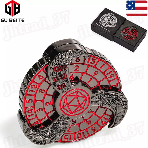 Goobetter Unique DND Roulette Metal Dice for Dungeon and Dragons