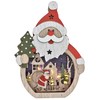 Bambelaa! LED Christmas Wooden Decoration Santa Claus Approx. 11 x