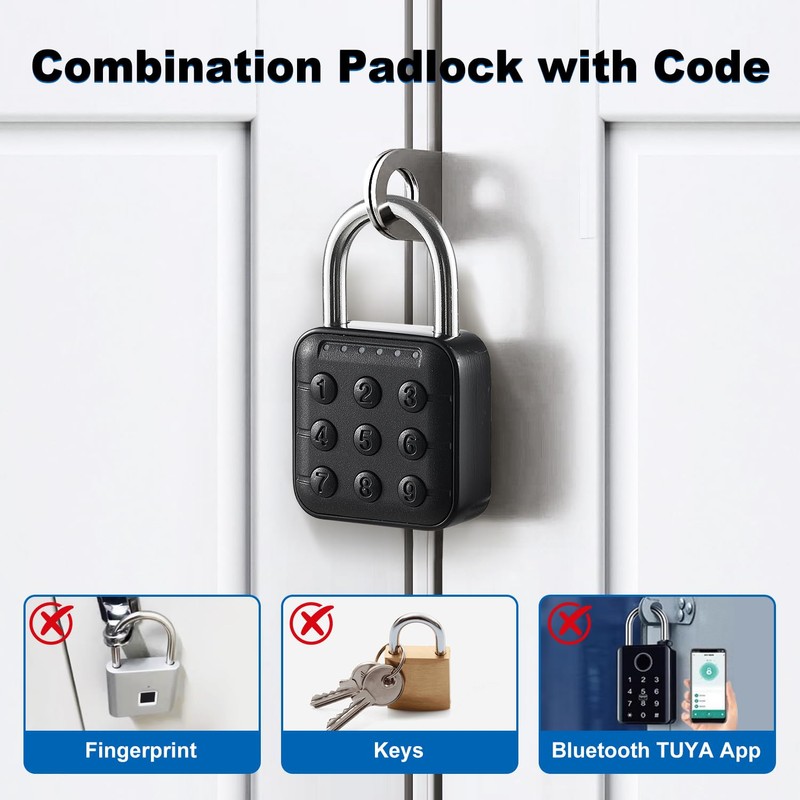Combination Lock for Locker, Relihom Padlock with Code, Gym Locker