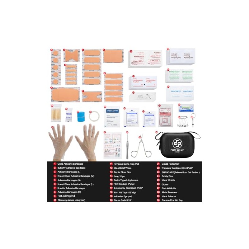 150-Piece Mini Waterproof First Aid Kit for Emergencies