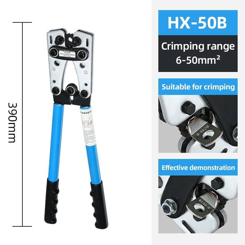 DAJATOOLS HX-50B Battery Terminal Cable Crimping Tool for Heavy Duty