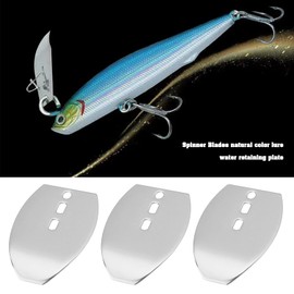 SG Store 50Pcs Original Stainless Steel Swim Jig Dancer Blades Chatterbait Blades Spinner Blades Freshwater Saltwater, 20x15.8mm Thickness 0.4mm