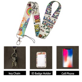Autism Lanyard with Card Holder for Special Ed Teachers Students, Be Kind Neck Strap Lanyard Clip for Keys ID Badges