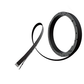 BNTECHGO 24 Gauge Silicone Ribbon Cable Flexible 6P Black 3 ft Flat Cable 24 AWG Stranded Tinned Copper Wire