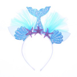 Glitter mermaid headband Mermaid Tail Starfish tulle hair accessories for girl parties parties birthday dinners