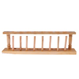 Hohopeti 8holes Test Tube Rack Holder Wooden Test Stand Vents Acid Resistant School Laboratory Easy to Carry