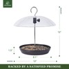Kingsyard Adjustable Platform Bird Feeder for Outdoors Hanging, Metal Tray