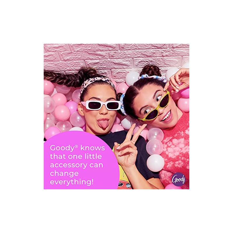 Goody Ouchless Scrunchie para mujer, Negro, 8 unidades