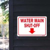 AUCCMORLY 8"x12" Aluminum Sign, Water Main Shut-Off Sign, Metal Sign