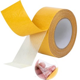 Wzenclave Double Sided Fabric Tape - Strong Sticky Mesh for Clothes, Pants, Curtains - No Sew No Iron Hem Tape for Crafts, DIY, Pictures, Mounting, Carpets