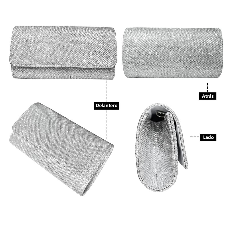 REKOBON - Bolso de Mano para Mujer, Bolso de Noche