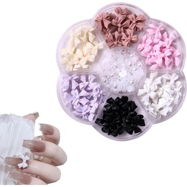 Bow-Knot Nail Stud Rhinestones,3D Bow Nail Charms, for Women Girl Nail Stones Design DIY Decoration Nail Art Rhinestones