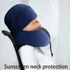 YOUYIKE Aeroplane Neck Pillow, Travel Pillow with Hood, Travel Pillow
