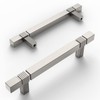 Amerdeco 10 Pack Brushed Satin Nickel Kitchen Cabinet Pulls 3-3/4