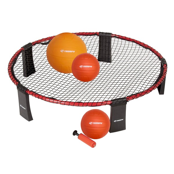 Triumph Sports Triumph Rallyball - Includes Net Target, Two 3.5" Balls, One 5" Ball, Inflating Pump and Carry Bag