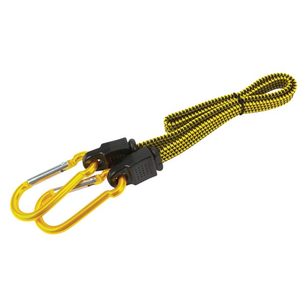 Performance Tool W1453 24-Inch Flat Bungee Cord with Carabiner Hook,