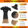 Ombre Loc Extensions Human Hair Dread Extensions 0.4cm 12 Inch
