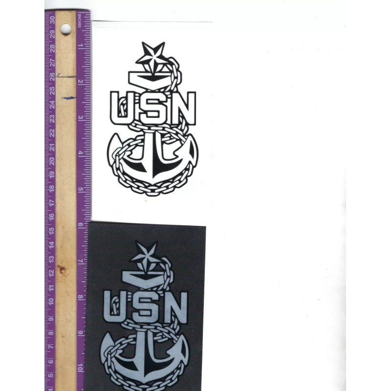 SENIOR CHIEF PETTY OFFICER USN NAVY E-8 STICKER DECAL