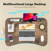 Lap Desk for Bed Adjustable Height, Foldable Bed Table with