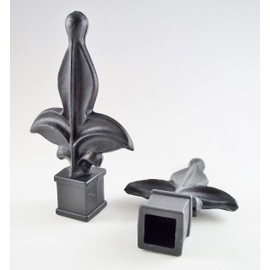 Retrospec Creations 25 Each for 3/4” Plastic Finial Tops for Iron Picket Fence Tops Fleur De Lis – #1-60-34