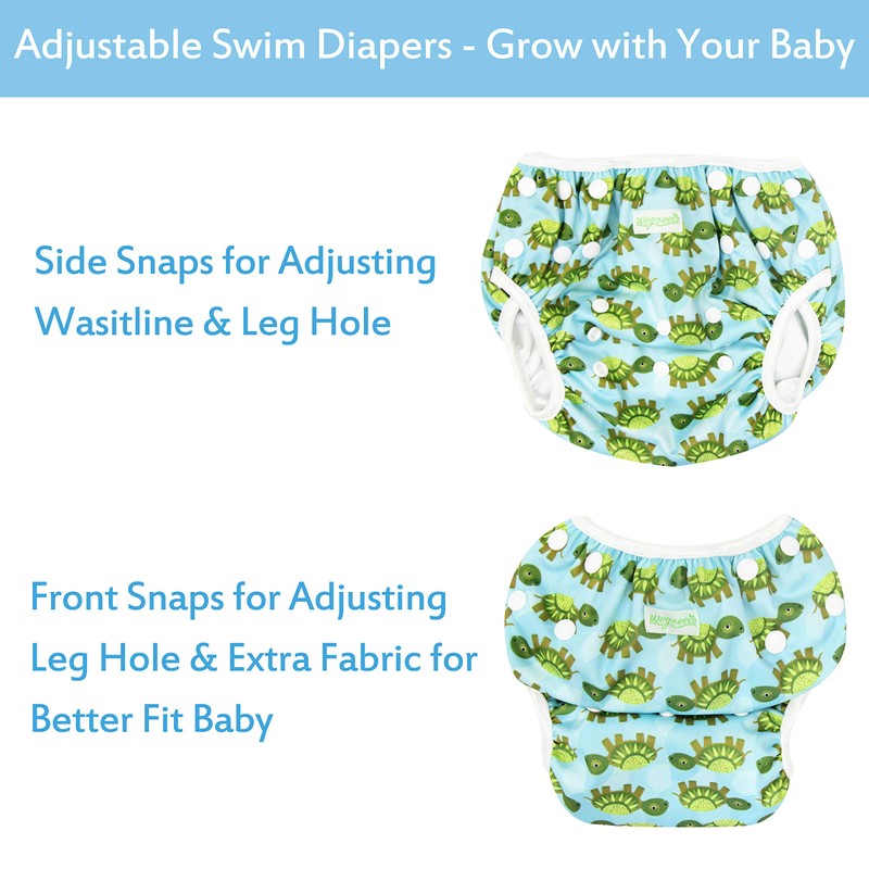wegreeco Pañal de natación reutilizable ajustable para bebés y niños