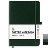 PYNEX Notebook A5 Dotted, Hardcover, Notebook, Leather Notepad with 192